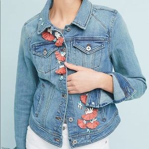 Anthropologie Pilcro Embellished Denim Jacket